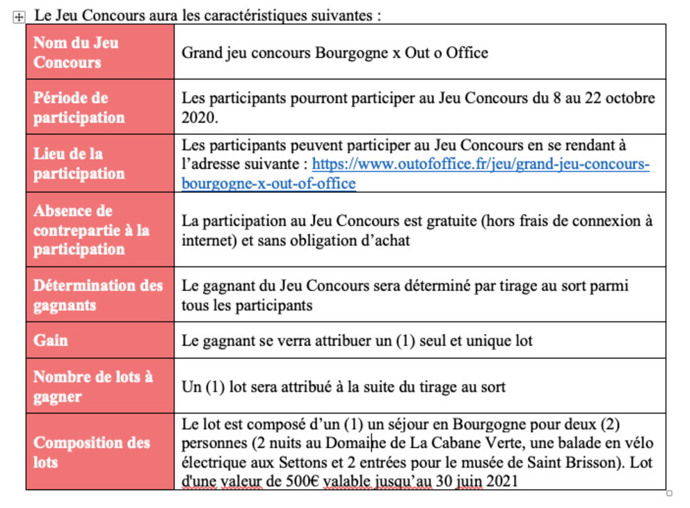 2. CARACTERISTIQUES DU JEU CONCOURS
