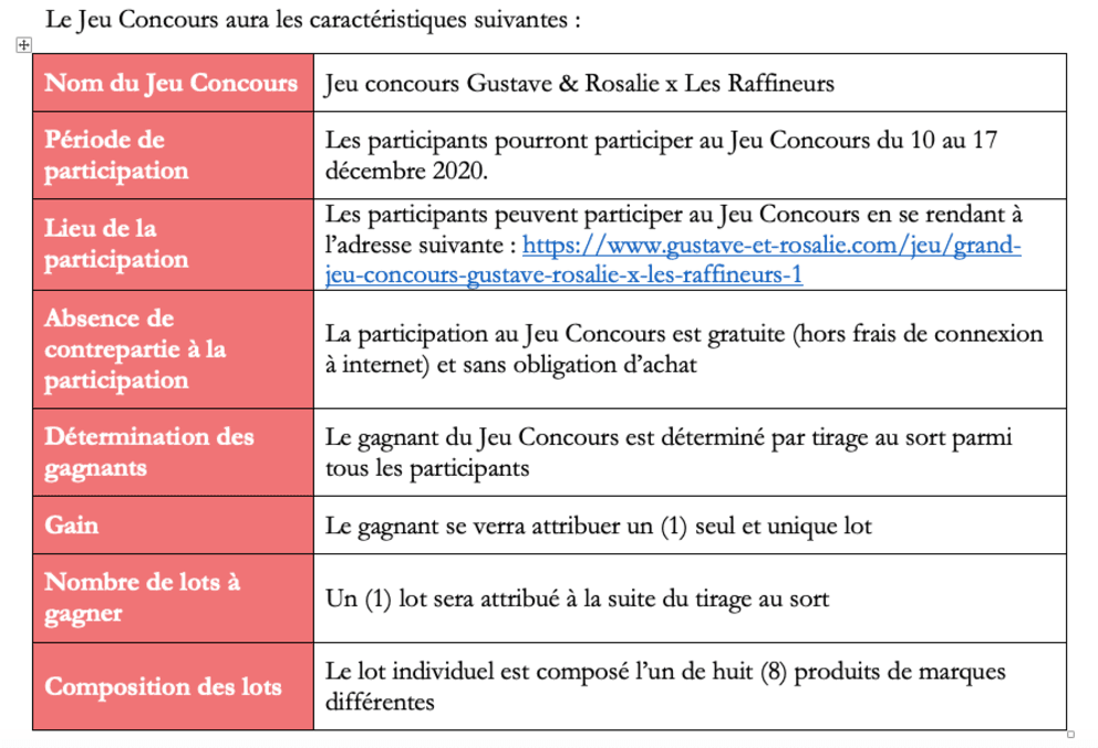 2. CARACTERISTIQUES DU JEU CONCOURS