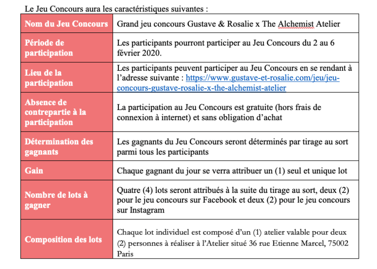 2. CARACTERISTIQUES DU JEU CONCOURS